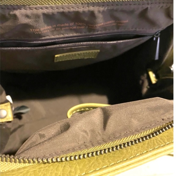 Matt & Nat Elegant green poly vinyl satchel Handbag - Picture 10 of 11